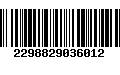 Código de Barras 2298829036012