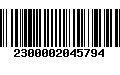 Código de Barras 2300002045794