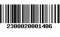 Código de Barras 2300020001406