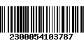 Código de Barras 2300054103787