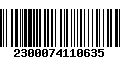 Código de Barras 2300074110635