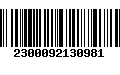 Código de Barras 2300092130981