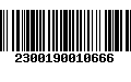 Código de Barras 2300190010666