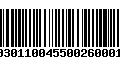 Código de Barras 230030110045500260001188