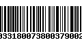 Código de Barras 230033180073800379002803