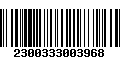 Código de Barras 2300333003968