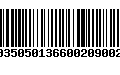 Código de Barras 230035050136600209002858