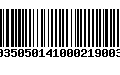 Código de Barras 230035050141000219003098