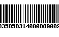 Código de Barras 230035050314000089002799