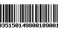 Código de Barras 230035150149800109001635