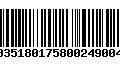 Código de Barras 230035180175800249004383