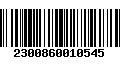 Código de Barras 2300860010545