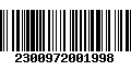 Código de Barras 2300972001998