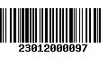 Código de Barras 23012000097