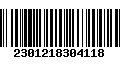 Código de Barras 2301218304118