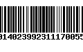 Código de Barras 2301402399231117005524