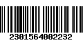 Código de Barras 2301564002232