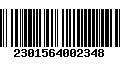 Código de Barras 2301564002348