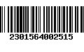 Código de Barras 2301564002515