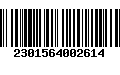 Código de Barras 2301564002614