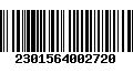 Código de Barras 2301564002720