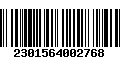 Código de Barras 2301564002768