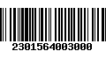 Código de Barras 2301564003000