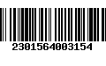 Código de Barras 2301564003154