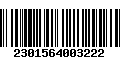 Código de Barras 2301564003222