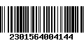 Código de Barras 2301564004144