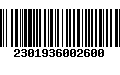 Código de Barras 2301936002600