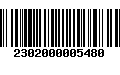 Código de Barras 2302000005480