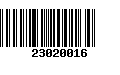 Código de Barras 23020016