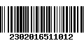 Código de Barras 2302016511012