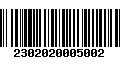 Código de Barras 2302020005002