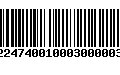 Código de Barras 230224740010003000003003