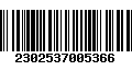 Código de Barras 2302537005366