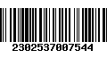 Código de Barras 2302537007544