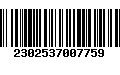 Código de Barras 2302537007759