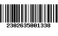 Código de Barras 2302635001338