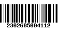 Código de Barras 2302685004112