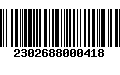 Código de Barras 2302688000418