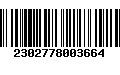 Código de Barras 2302778003664