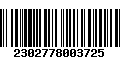 Código de Barras 2302778003725