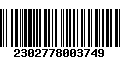 Código de Barras 2302778003749