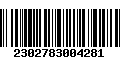 Código de Barras 2302783004281