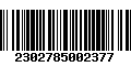 Código de Barras 2302785002377