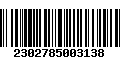 Código de Barras 2302785003138