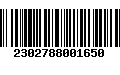 Código de Barras 2302788001650