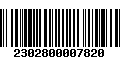 Código de Barras 2302800007820